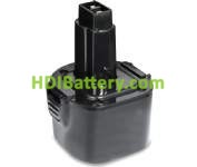 Batera para taladro Black&Decker CD231K 9,6V 2000mAh Ni-Cd